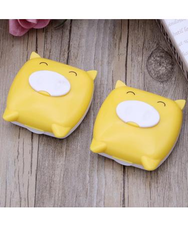 Buy Cute Pig Cartoon Contact Lens Case (2pcs) - Yellow | International Shipping Available - Buy Online on GoSupps.com