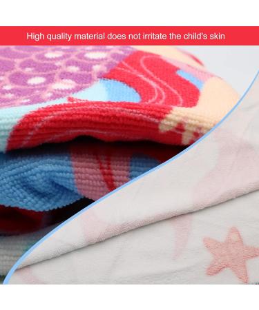 Supgomax Hooded Bathing Poncho for Kids - Cartoon Absorbent Beach Towel & Baby Hooded Towel for Swimming Shower & Mermaid Fun - Buy Online on GoSupps.com