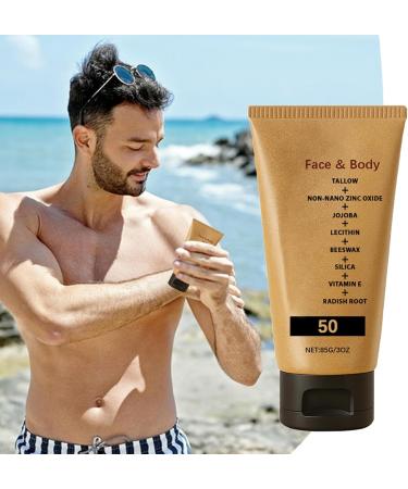  G n rique Beef Tallow Sunscreen Lotion SPF 50 Non-Greasy Broad Spectrum Sunblock Cream Deep Moisturizing Skin Nourishment Sun Protection for Face and Body Lightweight Daily Use Sun Care - Buy Online on GoSupps.com
