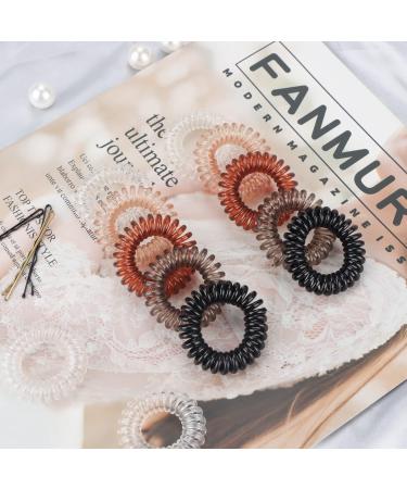 12 Pcs Spiral Hair Ties MultiColor Hair Bands No Crease Phone Cord Hair Ties No Damage Waterproof Plastic Spiral Ponytail Holder Hair Bands for Women Girls Hair Bobbles Accessories (12 Count) - Buy Online on GoSupps.com