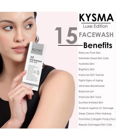 KYSMA LUXE Facewash | Deep Cleansing & Hydrating | Removes Dirt Oil & Impurities | Brightens Skin & Controls Acne | Gentle & Refreshing Formula (Pack of 1) - Buy Online on GoSupps.com