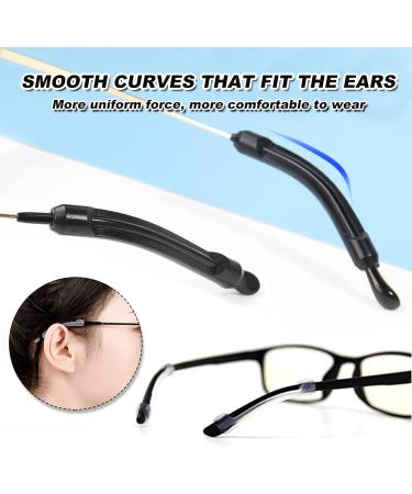 Buy Eyeglass Ear Grips | 12 Pairs of Silicone Ear Hook Cushions for Comfort & Secure Fit - Black & White Options - Buy Online on GoSupps.com