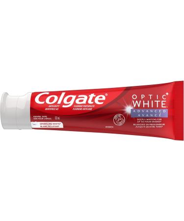 Colgate Optic White Advanced Teeth Whitening Toothpaste Sparkling White 133 mL - Buy Online on GoSupps.com