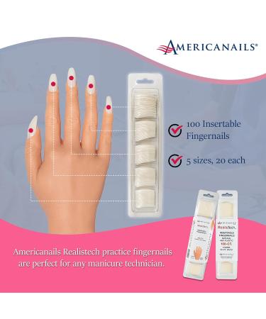 Buy Americanails RealisTech Practice Hand Insertable Fingernails - 100ct | International Shipping Available - Buy Online on GoSupps.com