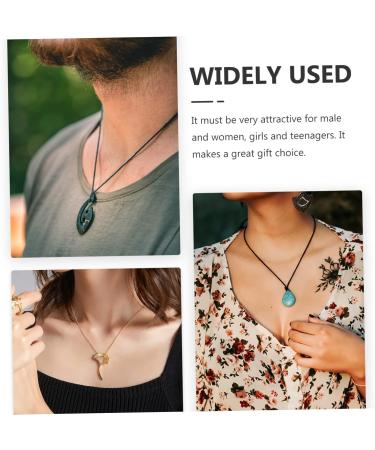 Beaupretty Circular Gemstone Amulet Necklace with Safety Buckle - Portable Violet Pendant for Men & Women - Classic Cotton Thread Neck Chain - Buy Online on GoSupps.com