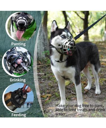 Buy Green Dog Muzzle - Adjustable 1 Piece (Snout 16.5-19.7 cm) for Comfortable Fit - International Shipping Available - Buy Online on GoSupps.com
