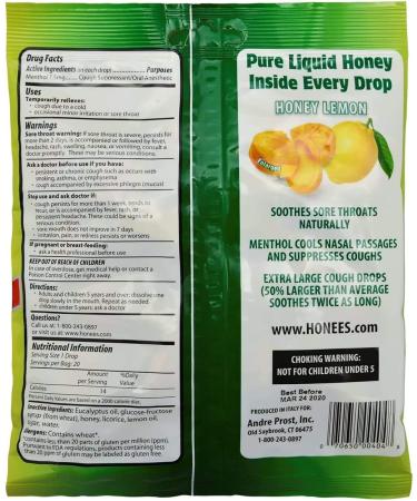 Honees Cough Drops Variety Pack - 60 Drops (Honey, Lemon, Eucalyptus) - 3 Pack - Buy Online on GoSupps.com