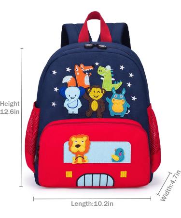 Willikiva Cute Zoo 3D Kids Backpack | Waterproof Toddler Backpack for Boys and Girls | Red Preschool Bag - Buy Online on GoSupps.com