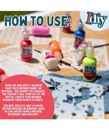 8 Glitter Fabric Paints - 1oz Bottles | Bright 3D T-Shirt Paint for Kids | Non-Toxic & Washable | Ideal for Art & Crafts - Buy Online on GoSupps.com