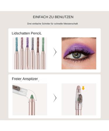  Whnbuij Shimmer Colors Glitter Eyeshadow Pencil Set of 6 Shimmer Eyeshadow Pencil Set Shiny Metallic Effect 6 Pcs Shimmer Eyeshadow Pencils Waterproof Eyeshadow Pencils Cute Shimmer Eye Cream - Buy Online on GoSupps.com