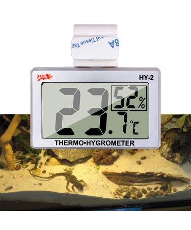 capetsma Reptile Thermometer, Digital Thermometer Hygrometer for Reptile Terrarium, Temperature and Humidity Monitor in Acrylic and Glass Terrarium,Accurate - Easy to Read - No Messy Wires (1 Pack)