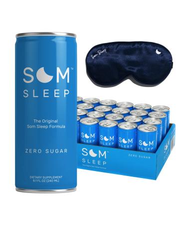 Som Sleep Ultimate Nighttime Set Sleep Mask & Functional Sleep Beverage Zero Sugar - 24-Pack