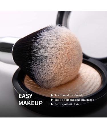 DUcare 10Pcs Travel Makeup Brush Set with Case - Premium Synthetic Kabuki Brushes for Foundation, Blending, and More - Women's Gift Set with Bag - Black - Buy Online on GoSupps.com