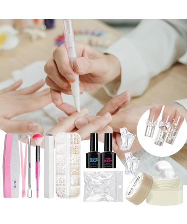  G n rique Gel Manicure Kit | Solid Nail Builder Gel | Natural Nail Art With Carved Patterns Beauty Solution For Beginners To Use At Home - Buy Online on GoSupps.com