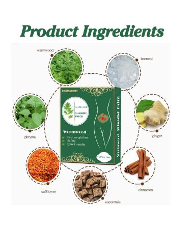 Slimming Patch for Belly Fat | Wormwood Natural 10pcs | Skin-Friendly Non-Woven Stickers for Abdomen & Waist - Luckxing - Buy Online on GoSupps.com