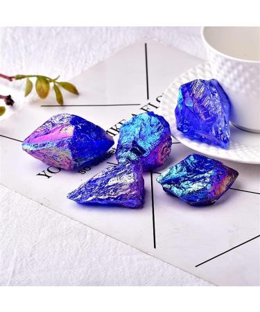 Natural Crystal Raw Stone Electroplate Quartz Specimens Rough Collectibles Raw Gemstone Fish Tank Decoration Gift Home Goods (Color : Blue Size : 1PC) 1PC Blue - Buy Online on GoSupps.com