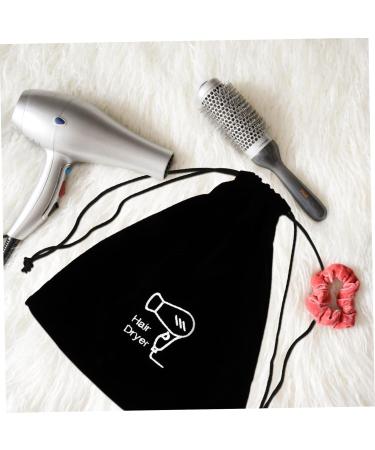 HAPINARY 2 Pcs Hair Dryer Storage Bag Hair Dryer Supplies Hair Blower Pouch Jewels for Hair Flannel Black - Buy Online on GoSupps.com