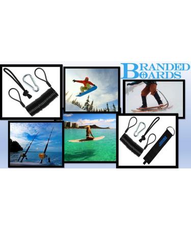 Branded Boards Safety Leash | Heavy Duty Wrist/Ankle Cuff | Carabiner | Paracord Loop | 2-pack for Boogie, Snow, Surf Boards, SUP, Ski Scooters, Snowskates, Sleds, Dog Lanyard - Buy Online on GoSupps.com