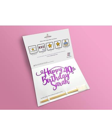 Cakeshop Fathers Day Glitter Cake Topper Fathers Day Cake Topper Decoration Dad Moustache - Double Sided 400gsm Glitter Card Choice 14 of Colours and Loads of Styles | Gold - Buy Online on GoSupps.com