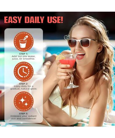  SONGVISON Self Tanning Drops Drinking Oral Self-Tanning Watermelon Aroma for Face and Body Improves Natural Skin Tone (60ml) - Buy Online on GoSupps.com