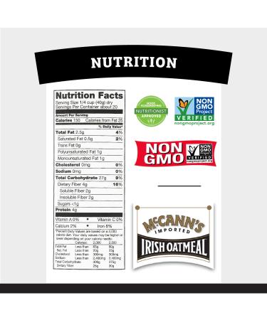 McCann's Irish Oatmeal Traditional Steel Cut 28 Ounce Pack of 6 - 1.75 Pound (Pack of 6) - Buy Online on GoSupps.com