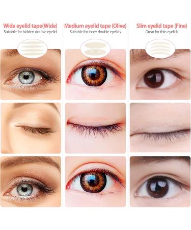 1800 Eyelid Lifter Strips | Self-Adhesive Eye Tapes for Hooded and Droopy Eyelids | Invisible Fiber Tape with Mini Fork Tweezers - Buy Online on GoSupps.com