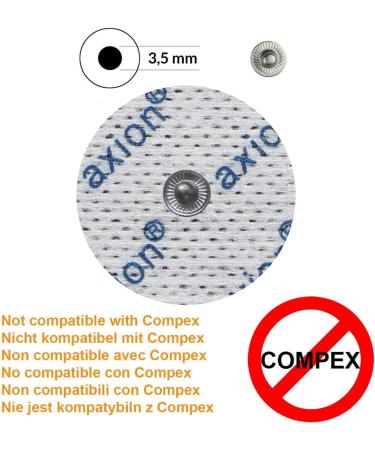 16 Small axion electrodes Compatible with SANITAS & BEURER Devices - Round 32 mm - TENS & EMS Pads for electrostimulation Machines - 3.5mm snap Button - Buy Online on GoSupps.com