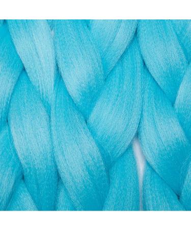 Shop SEGO 5 Packs 24 Crochet Afro Braid Extensions - Sky Blue Synthetic Hair for Stunning Braids - Buy Online on GoSupps.com