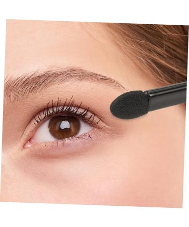 Healeved 500 Pcs Mini Eyeshadow Swab Eyelash Spoolie Lipstick Brush Applicator Mascara Wand Plastic Black - Buy Online on GoSupps.com