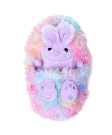 Curlimals Rainbow Bunny called Bo Cute Interactive Rabbit Teddy Bear Sensory Toys for Kids Responds to Touch: Talks Makes Noises Curls Into a Ball!