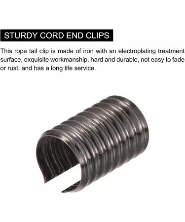 uxcell 100Pcs 9x13mm Leather Rope Clips - Foldable Cord End Crimps for DIY Crafts - Black - Buy Online on GoSupps.com