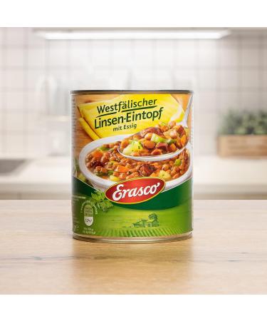 Erasco Westphalian Lens Stew 800g - Quick & Delicious 5-Minute Meal with Veggies - 2-Pack - Buy Online on GoSupps.com