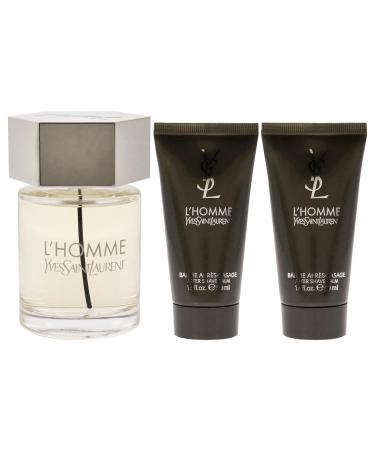 Yves Saint Laurent LHomme 3.3oz EDT Spray 2 x 1.6oz After Shave Balm Men 3 Pc Gift Set - Buy Online on GoSupps.com