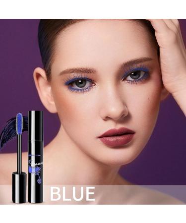 Boobeen Colored Volume Mascara - 4D Silk Fiber Lash Mascara for Lengthening and Volumizing, Blue - Long Lasting Eye Makeup for Women - Buy Online on GoSupps.com