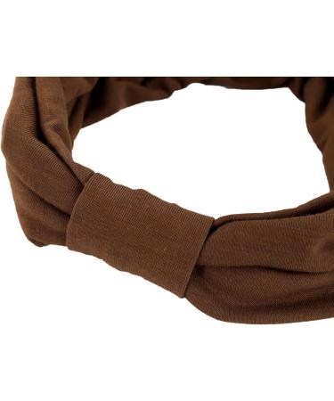 MapofBeauty 9 Inch/24 cm Thick Wide Headbands Cotton Knotted Elastic Hair Band Head Wrap Non slip Fashion Yoga Sports Accessories (Black/White/Grey/Brown) - Buy Online on GoSupps.com