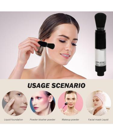 Refillable Powder Brush 2-in-1 Retractable Makeup Brush with Refillable Loose Powder Bottle Manual Press Automatic Travel Makeup Brushes for Color Highlight Contour Blush Powder Blush Brush - Buy Online on GoSupps.com