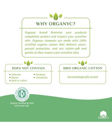 ORGANYC 100% Organic Cotton Hypoallergenic Tampons with Applicator, Super - 28 Count - Buy Online on GoSupps.com
