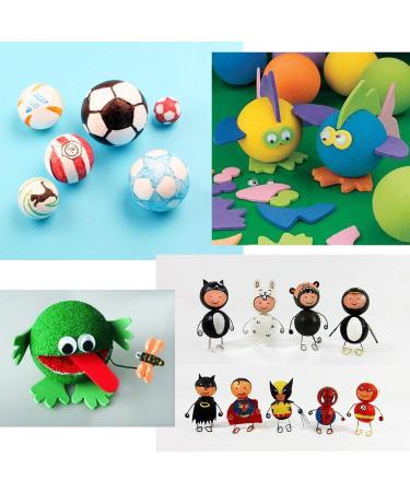 Crafare 40pc 3 Inch Craft Foam Balls Bulk - Smooth Polystyrene Foam for DIY Arts, Crafts, and School Projects - Buy Online on GoSupps.com