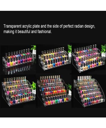 Dioche Nail Polish Holder - 3-Tier Transparent Makeup Organizer Display Stand | Ideal for Nail Polish Storage - Buy Online on GoSupps.com