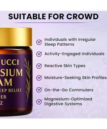 Magnesium Cream for Nighttime Relief - Magnesium Chloride Body Balm - Fast Absorbing Leg, Arm & Chest Lotion - Sleep Support & Wellness Recovery -Safe for Kid - Lavender - Buy Online on GoSupps.com
