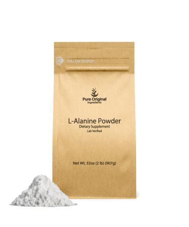 PURE ORIGINAL INGREDIENTS L-Alanine Powder (2 lb) Lab Verified Always Pure No Fillers Or Additives 2 Ounce (Pack of 1)