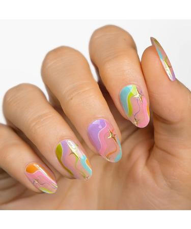 MOYOU LONDON Semi Cured Gel Nail Strips - Easy to Apply & Remove, Salon-Quality Manicure - Buy 3, Get 1 Free UV Lamp - Buy Online on GoSupps.com