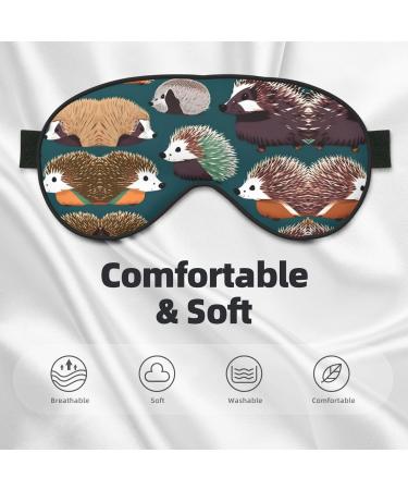 Buy SSIMOO Many Hedgehogs Soft Sleep Eye Mask | Female Breathable Eye Patch for Travel & Relaxation - Black - Buy Online on GoSupps.com