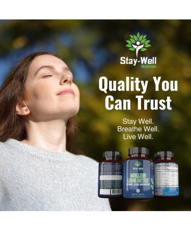 Buy Mullein Lung Detox for Smokers | All-Natural Lung Cleanse for Healthy Breathing | 60 Capsules - International Shipping Available - Buy Online on GoSupps.com