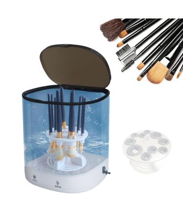Electric Makeup Brush Cleaner Auto-Cleaning Spinner for Multiple Beauty Brush Sizes Cleans and Dries Makeup Brushes