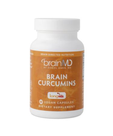 Dr Amen BrainMD Brain Curcumins - 500 mg 60 Capsules - Gluten Free - 60 Servings
