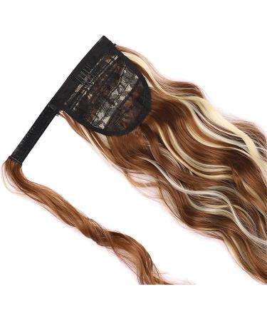 Ponytail Extension Body Wave Ponytail Hair Extension Heat Resistant Synthetic Wrap Around Ponytail Extension Clip In Wave Curly Ponytail Hairpiece for Women Ponytail Hairpiece for Women (Color : 1B - Buy Online on GoSupps.com