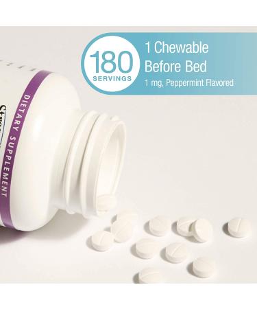 Natural Factors Stress-Relax Melatonin 1 mg - 180 Chewable Tablets for Sleep Support - Buy Online on GoSupps.com