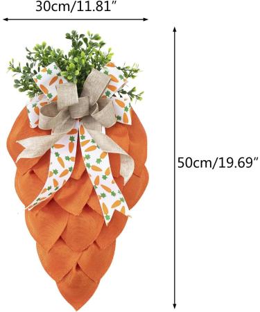 Durable Easter Carrot Party Decorative Wreath Charming Carrot Shaped Easter Party Decoration Wreath Festive Ornament Carrot Wreath For Easter - Buy Online on GoSupps.com