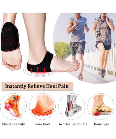 4PCs Heeren Gel Heel Protection Pads - Silicone Heel Socks for Plantar Fasciitis & Heel Pain Relief - 2 Pairs for Cracked Heels - Buy Online on GoSupps.com